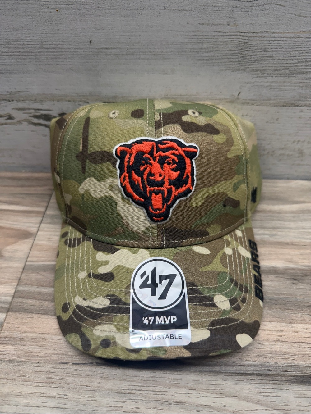 Chicago Bears 47 Brand Camo Adjustable Hat NFL Camouflage Cap NEW rare